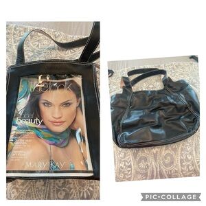 Lot of two Mary Kay leather like bags. Brochure bag and product bag